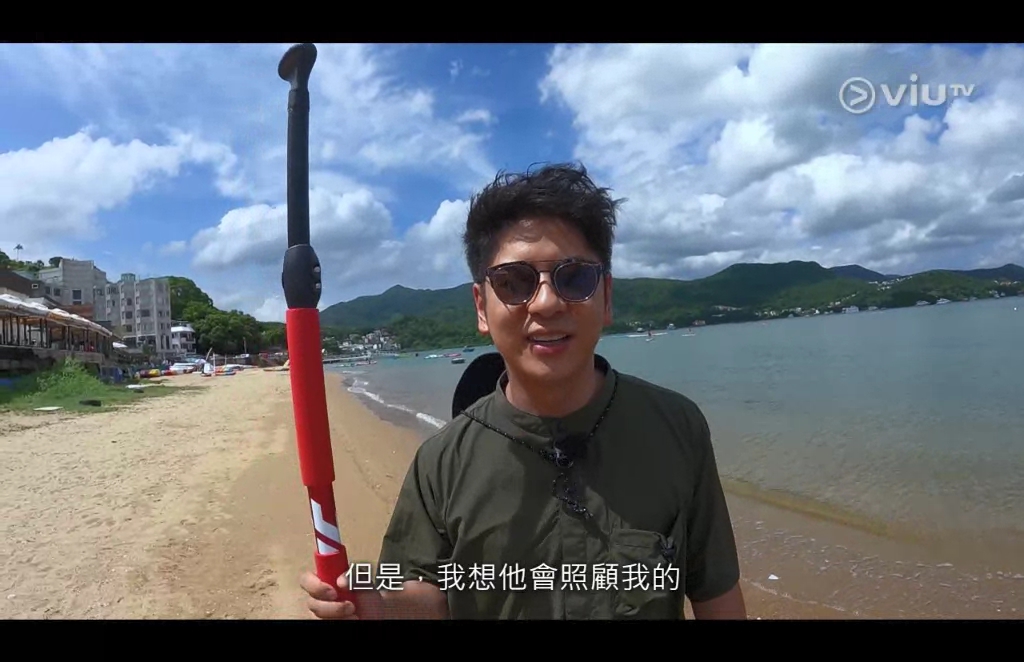 許廷鏗首次挑戰直立板，想不到有另一種體驗。