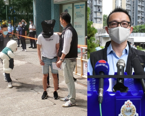 警司林志源(右)指疑犯涉及至少4宗非禮案。