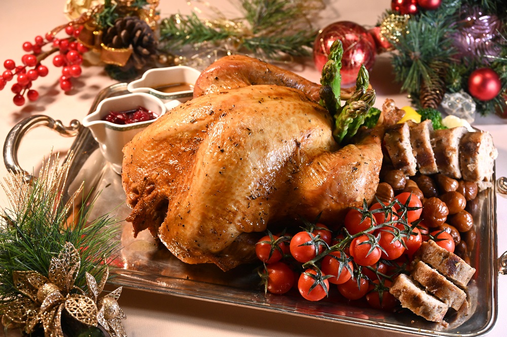 )聖誕火雞是西方人的意頭食品，具感恩、豐收和團圓的寓意。