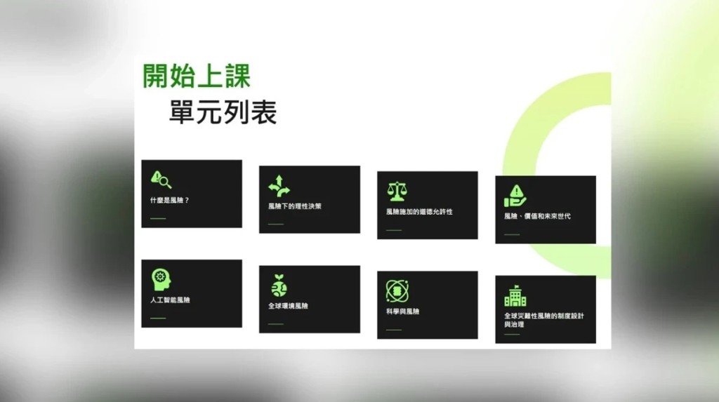 課程共有8個單元。 嶺大提供 課程共有8個單元。 嶺大提供