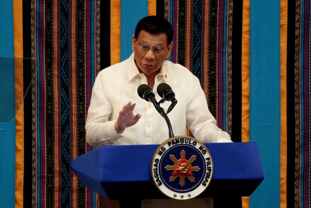 菲律賓前總統杜特爾特，指控菲律賓總統小馬可斯吸毒。路透社