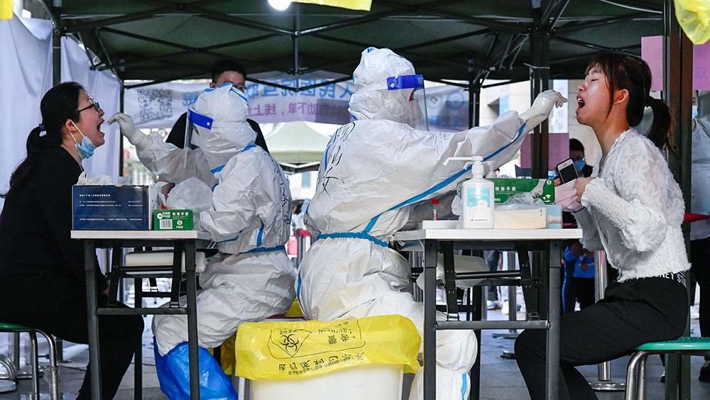 深圳新增91宗病例，當中20宗為無症狀感染。新華社圖片