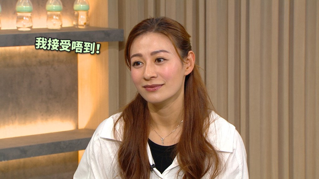 江若琳大爆老公接受唔到囝囝將來踢波會受傷!(圖片來源:ViuTV) 江若琳大爆老公接受唔到囝囝將來踢波會受傷!(圖片來源:ViuTV)