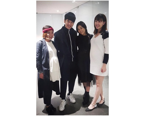 日前許廷鏗約Kay、Jinny同化妝師3個大肚婆一齊食飯。