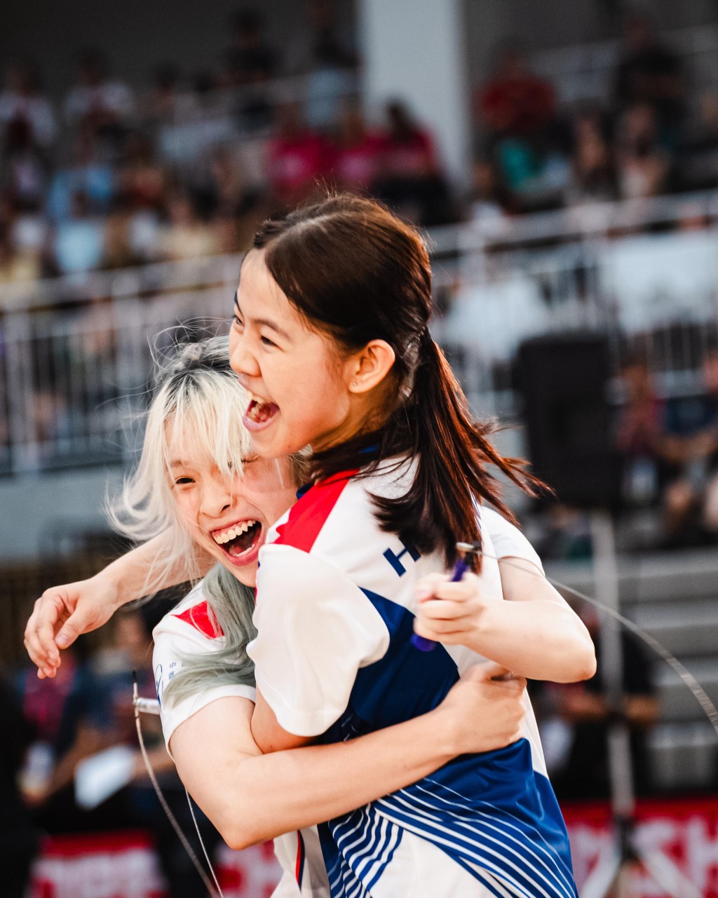 李雨錡、楊梓晴於女子單人繩二人二重跳接力比賽（ 2x30秒）決賽造出平世績195下的成績奪金。