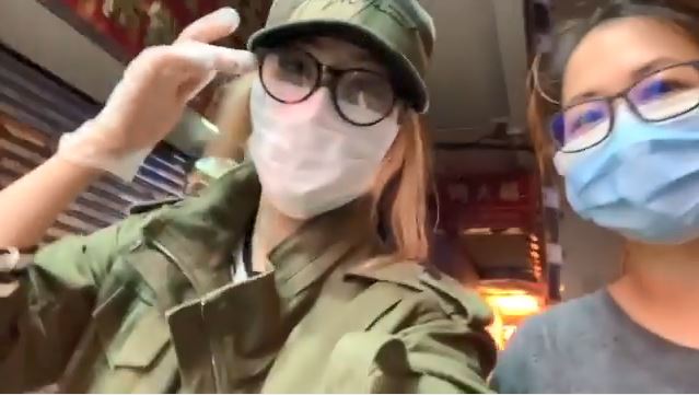 Sammi昨晚更隨大隊從油麻地步行回佐敦,她笑言蒙面後去邊都得。