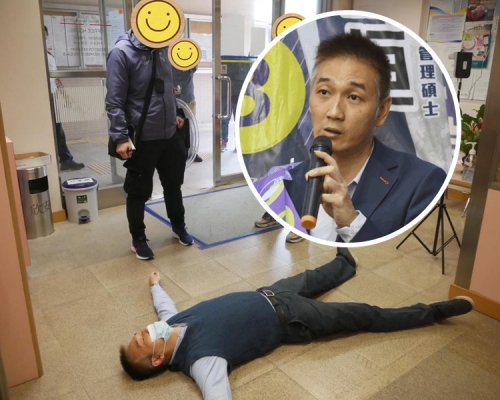 中年漢涉推跌前區議員容溟舟 辯方質疑容扮倒地