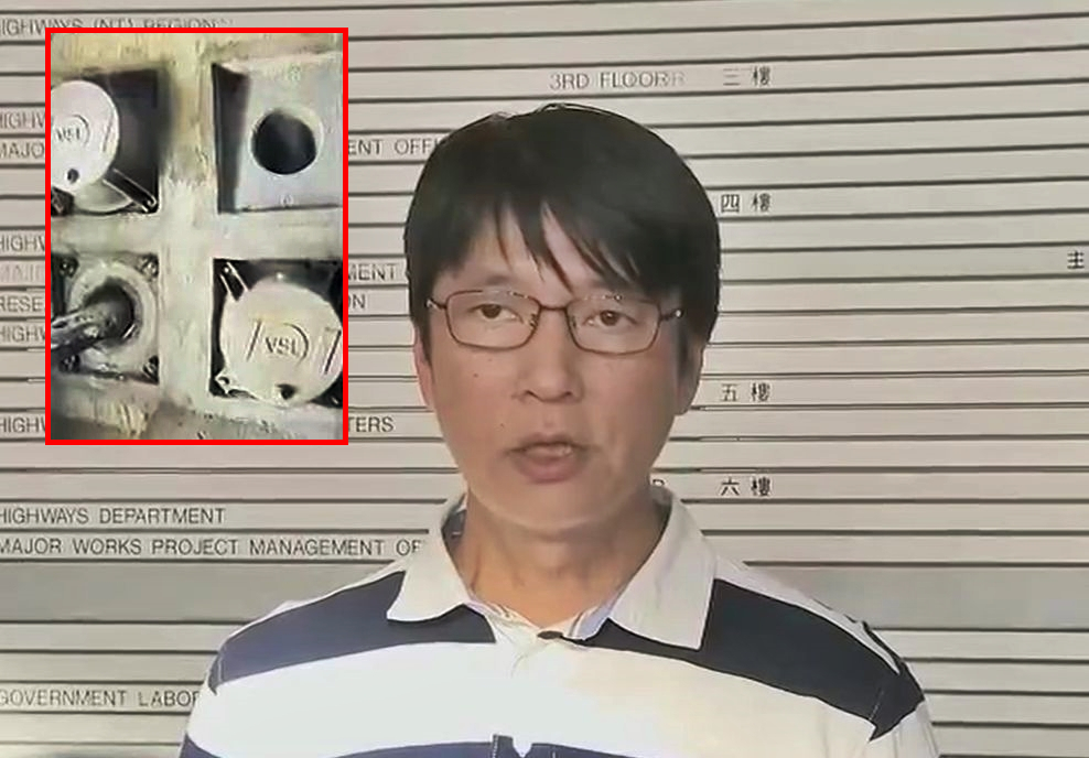 路政署署長陳派明公布深圳灣公路大橋高架橋一條外置鋼纜折斷。