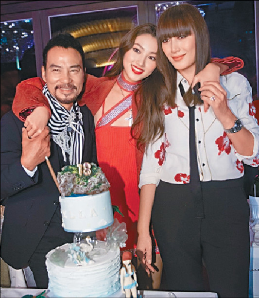 ■任达华和琦琦为Ella包下意大利餐厅开生日派对。
