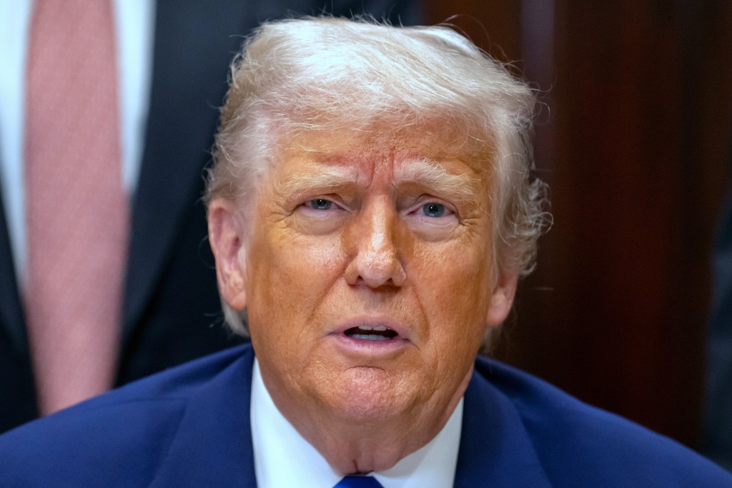 特朗普談中美貿易問題時突提到「統一與和平」字眼。美聯社 特朗普談中美貿易問題時突提到「統一與和平」字眼。美聯社