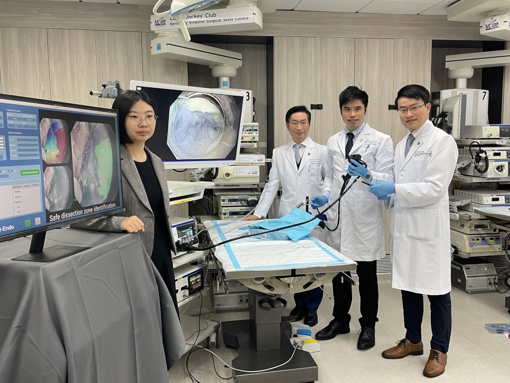 香港中文大學醫學院最近就AI輔助內窺鏡技術完成兩項研究。蕭博禧攝