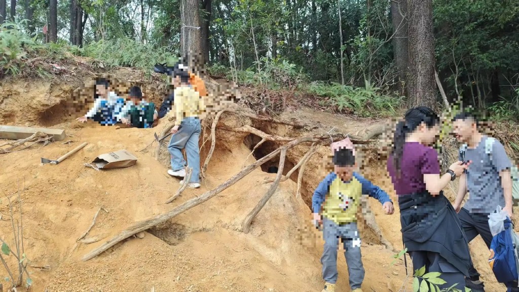 广州暹岗大山遭非法开挖水晶致环境大受破坏。小红书@雷风