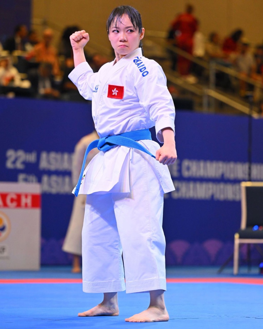 Grace在今次亞錦賽決賽憾負對手。WKF圖 Grace在今次亞錦賽決賽憾負對手。WKF圖