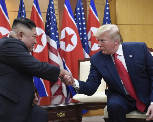特朗普曾3度與金正恩會晤。美聯社 特朗普曾3度與金正恩會晤。美聯社