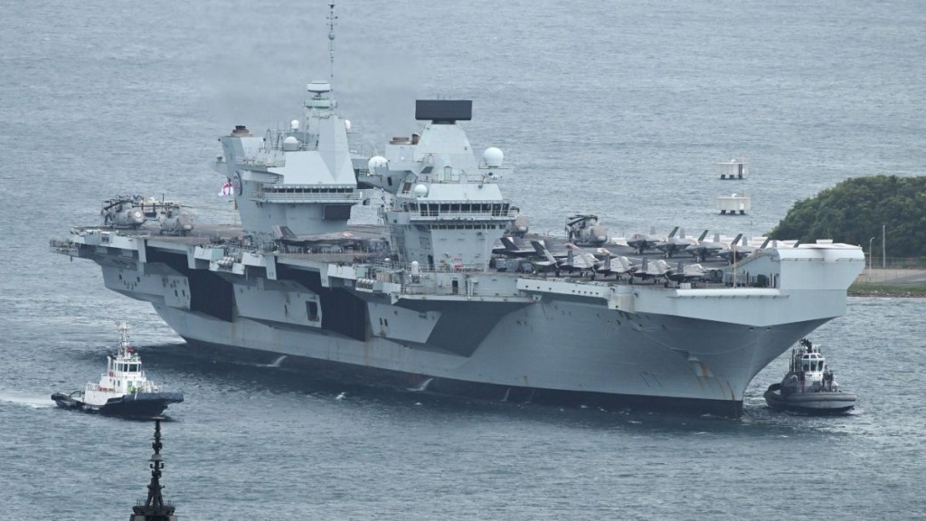 英國媒體報道稱，英國皇家海軍正在為「威爾士親王」號航空母艦（HMS Prince of Wales R09）可能部署到中東做準備。法新社
