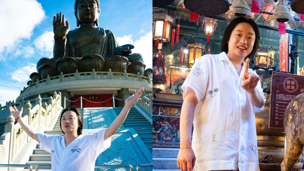 歐陽萬成Jimmy O.Yang棟篤笑開騷前夕遊香港尋回成長回憶 到訪文武廟祈求演出順利