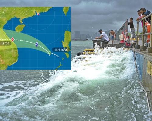 天文台預測海面有湧浪。資料圖片/天文台