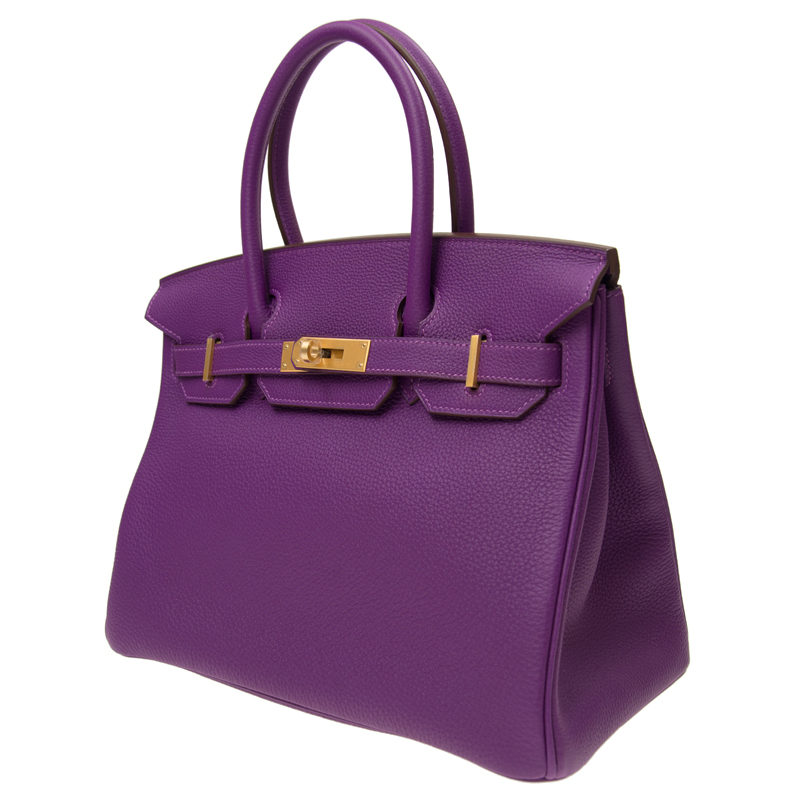 紫色Hermès Birkin售价约六位数。