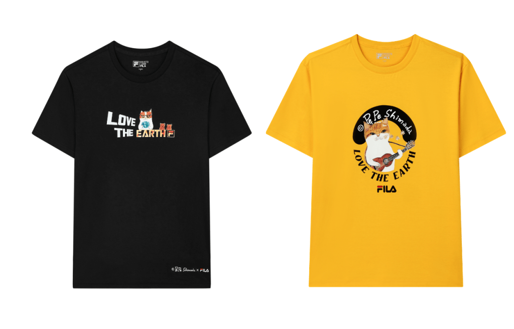 FILA x PePe Shimada 联乘系列备有男装T恤/左$680、右/$740。