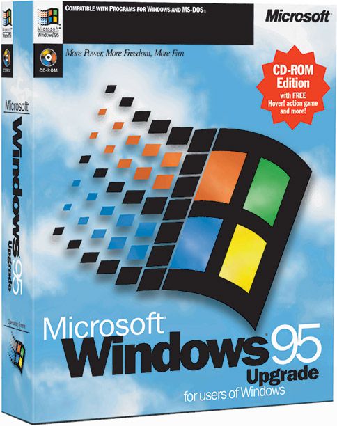 Windows 95讓微軟惹上一場世紀官司,令人始料不及。(網上圖片) Windows 95讓微軟惹上一場世紀官司,令人始料不及。(網上圖片)