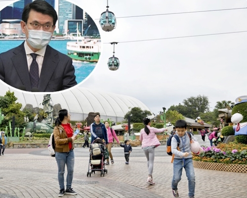 邱騰華(小圖)指,需重新制定海洋公園的發展方向。