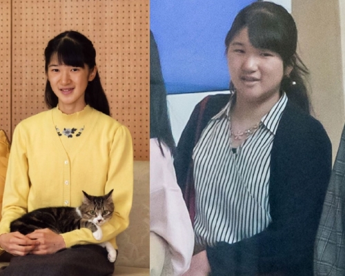 愛子公主前年被發現身形暴瘦,但近日傳媒拍到她與同學外出時,體形回復正常,而且面形圓潤。