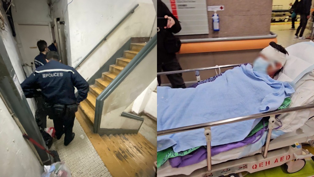 大角咀中年漢遭3男持刀棍襲擊 頭及四肢重創送院