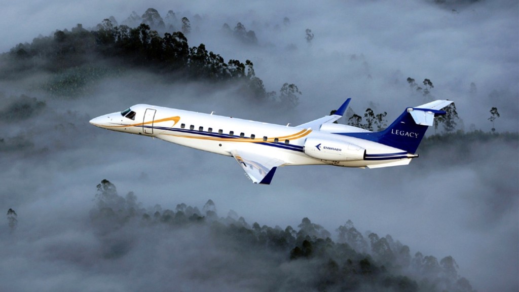  「萊格賽600」（Legacy 600 ）由巴西航空工業公司（Embraer）製造。 美聯社