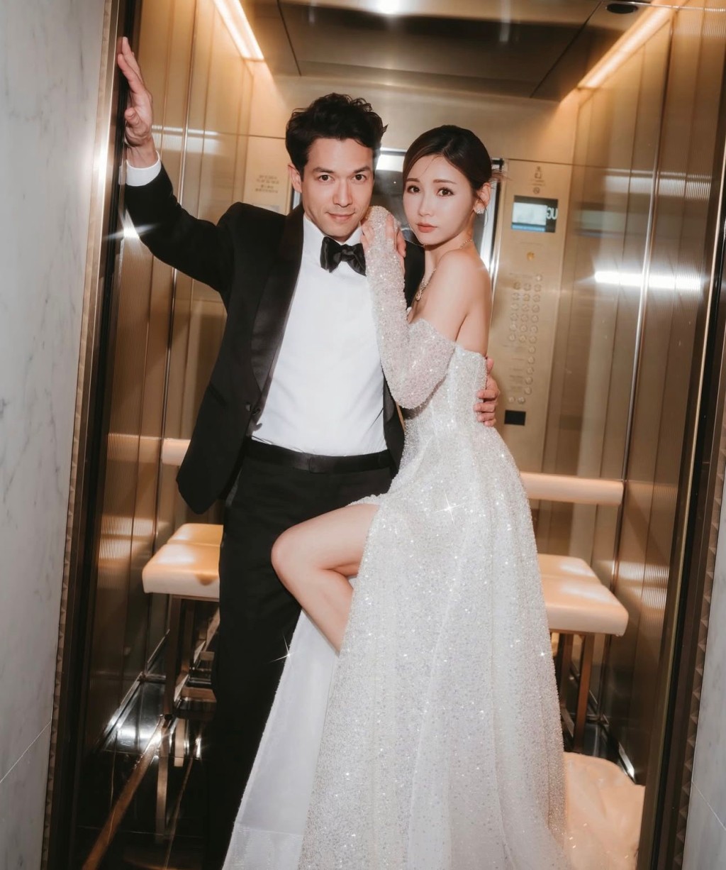 簡淑兒上月與機師男友麥大力結婚。 簡淑兒上月與機師男友麥大力結婚。