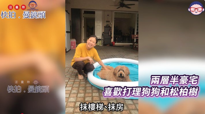 朱咪咪豪宅花園極大。 朱咪咪豪宅花園極大。