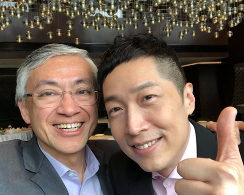 岑智明與馬浚偉合照。岑智明FB