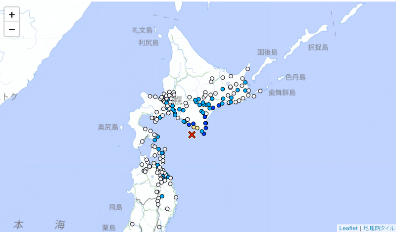 北海道今晨發生規模5.6級地震，多地感受到搖晃。日本氣象廳