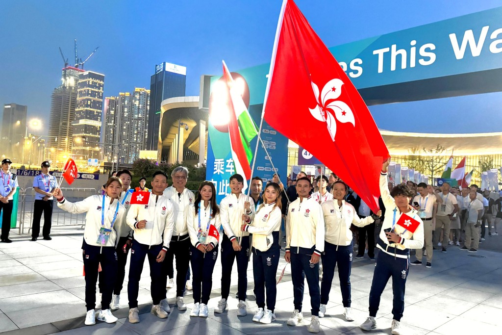 港隊代表隊出席開幕禮。相片由港協暨奧委會提供