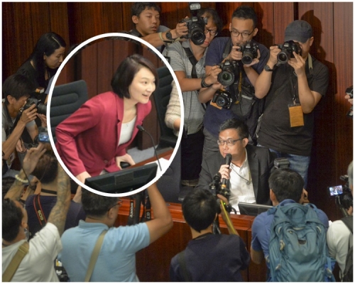 李慧琼(小圖)表示會考慮是否終止法案委員會運作。資料圖片