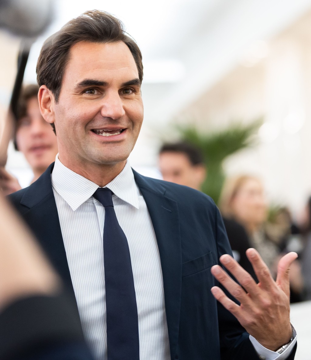 前網球名將Roger Federer（羅傑・費達拿）現身Rolex的Booth。