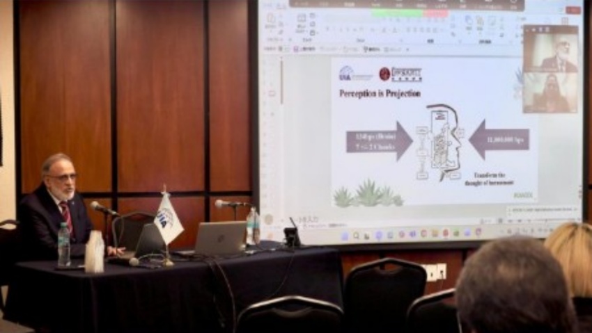 黎雅明在亞洲律師論壇上發言。香港律師會fb圖片 黎雅明在亞洲律師論壇上發言。香港律師會fb圖片