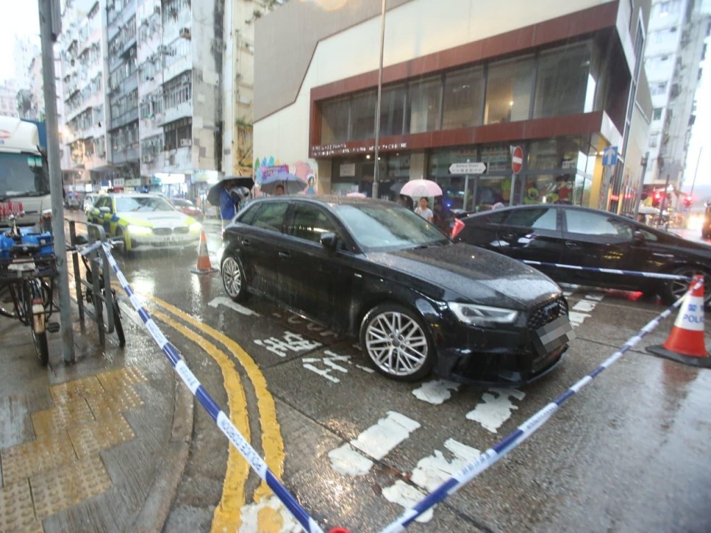 涉案私家車。 涉案私家車。