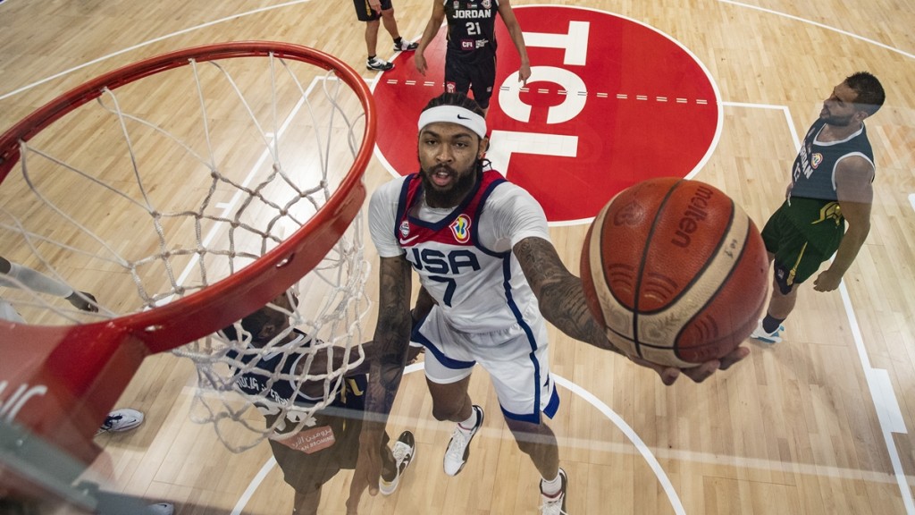 美國隊（白衫）在今屆籃球世界盃僅得第4名。AP