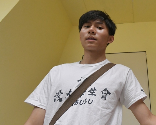 浸大學生會署理會長方仲賢被捕。資料圖片