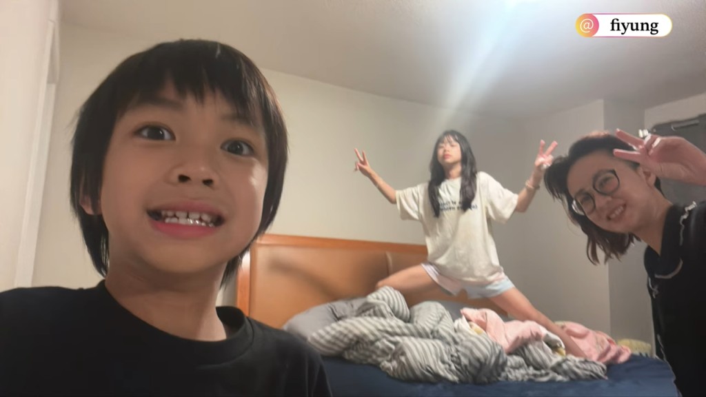 容羨媛說：「頭三個月都係得我自己一個人湊仔女。」