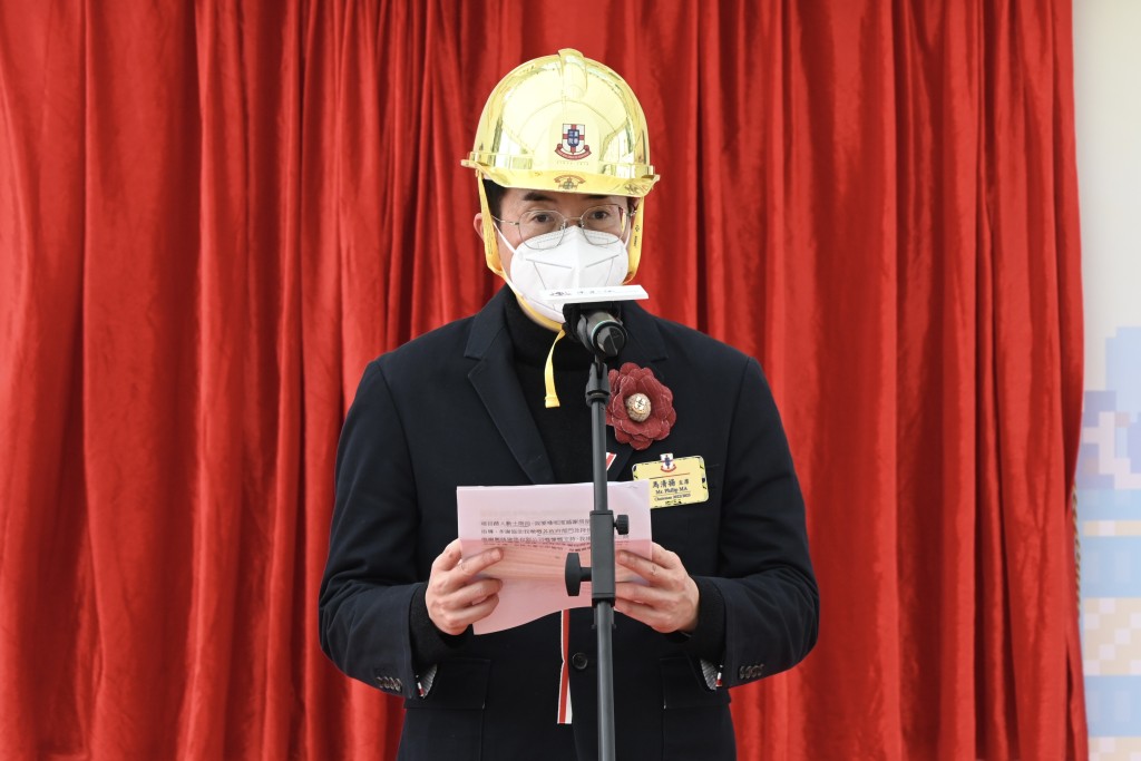 ▲東華三院主席馬清揚致辭。
