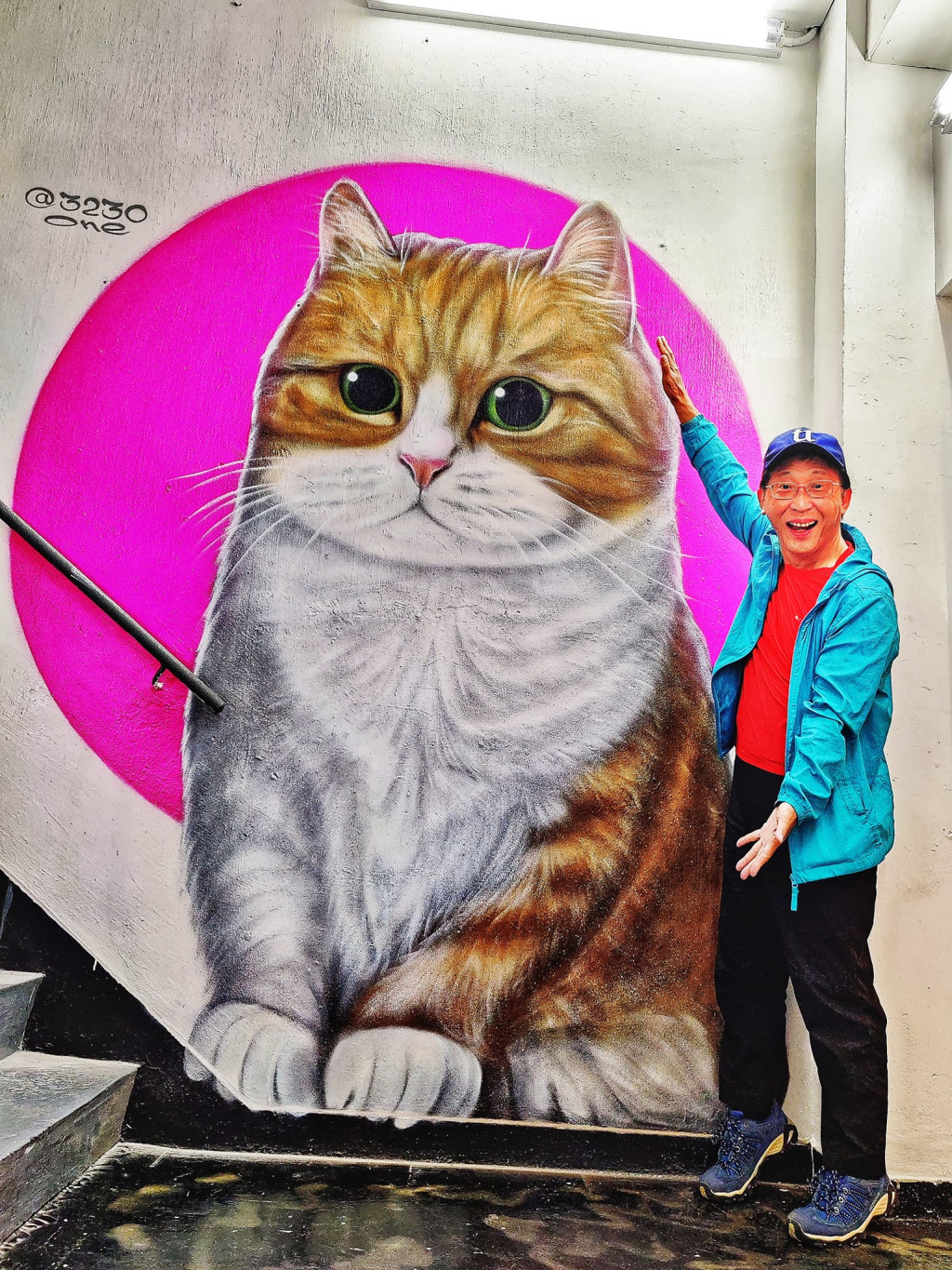 Vladimir在工厂大厦创作的第四猫。香港猫店长关注组FB