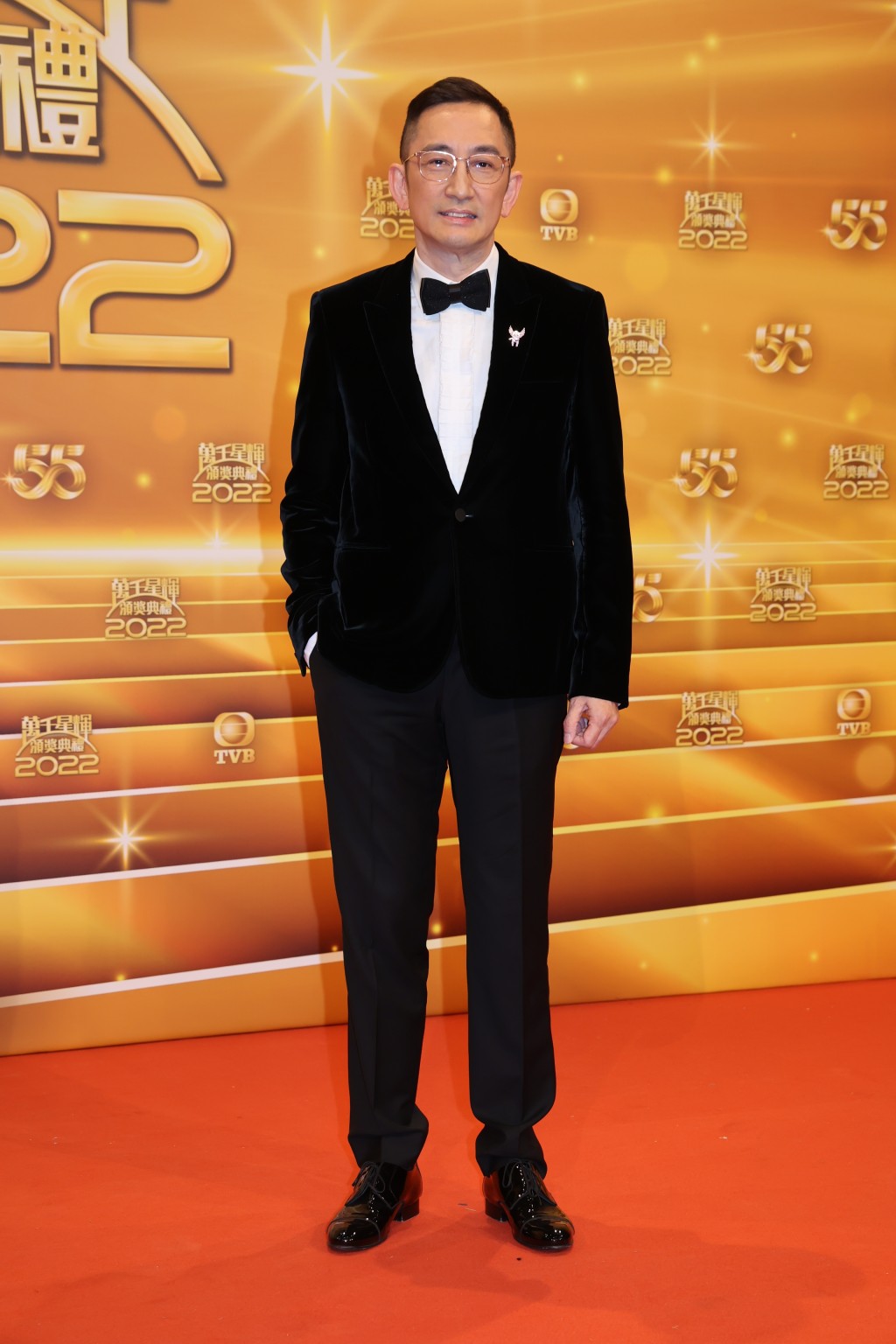 吴启华去年与张兆辉在《万千星辉颁奖典领2022》负责颁「最受观迎电视拍档」。