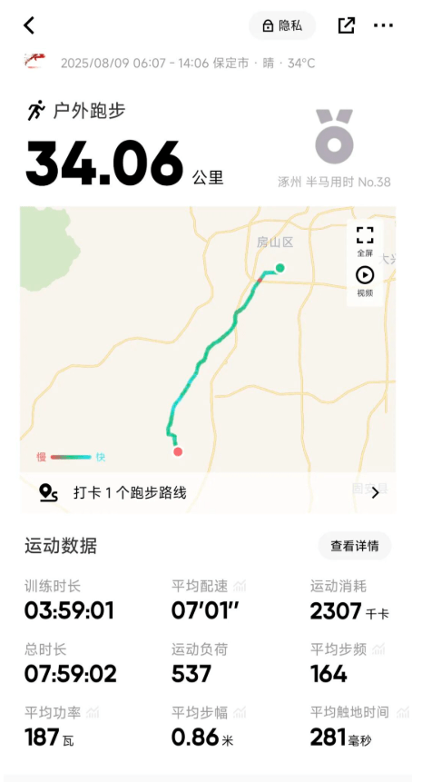 男子花22天從北京跑700公里到鄭州。抖音@賈老闆愛跑步 男子花22天從北京跑700公里到鄭州。抖音@賈老闆愛跑步