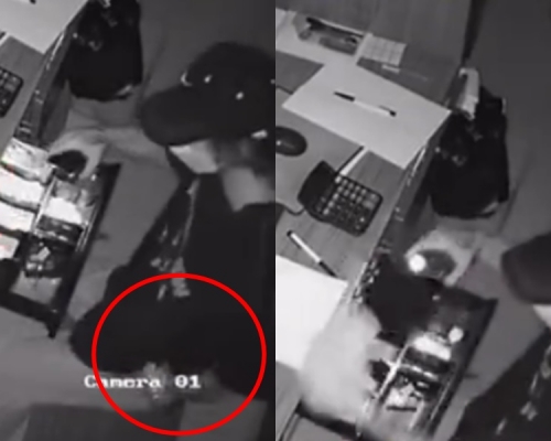 溫州有爆竊賊人被發現獨吞大鈔(紅圈)，引發網上討論。影片截圖