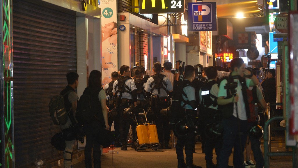當日九龍區遊行多人被捕。 資料圖片