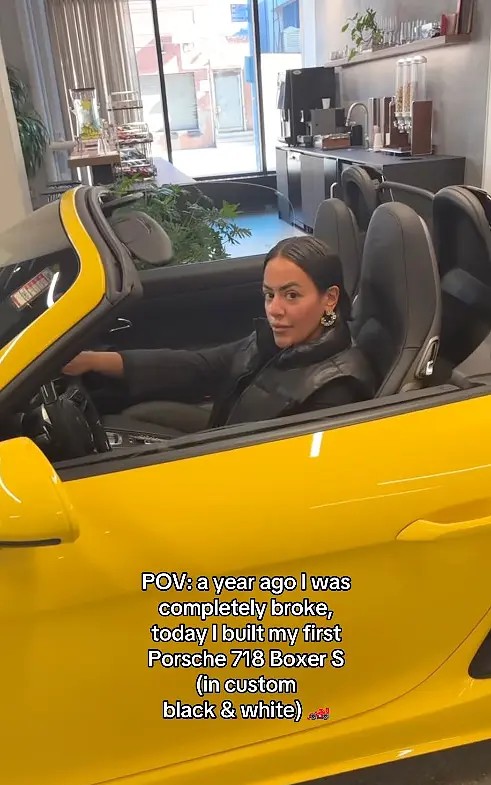 亚里米两周前才炫富坐黄色保时捷跑车。 IG /iitsanellie 亚里米两周前才炫富坐黄色保时捷跑车。 IG /iitsanellie