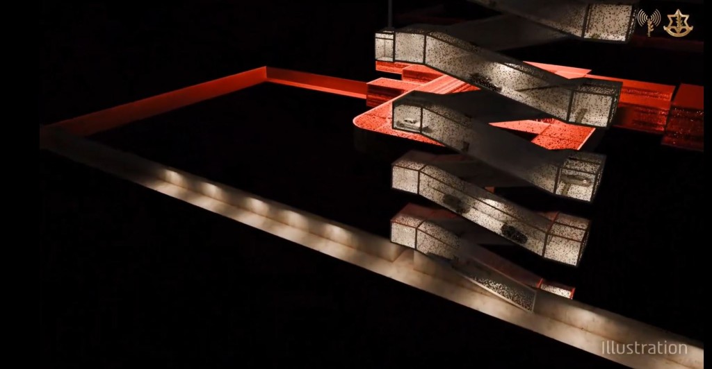 以軍發放哈梅內伊地堡3D片，顯示地堡設在鬧市平民區下百米深處。IDF