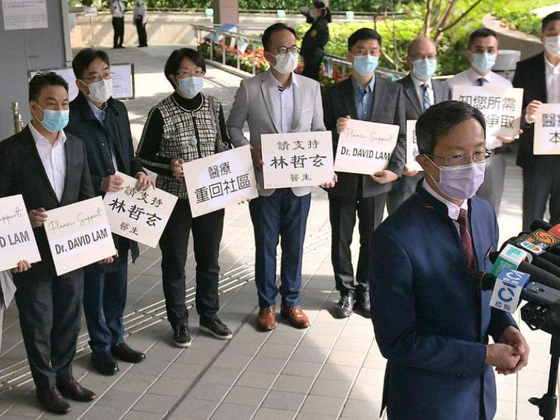 高永文曾為林哲玄參選站台。資料圖片