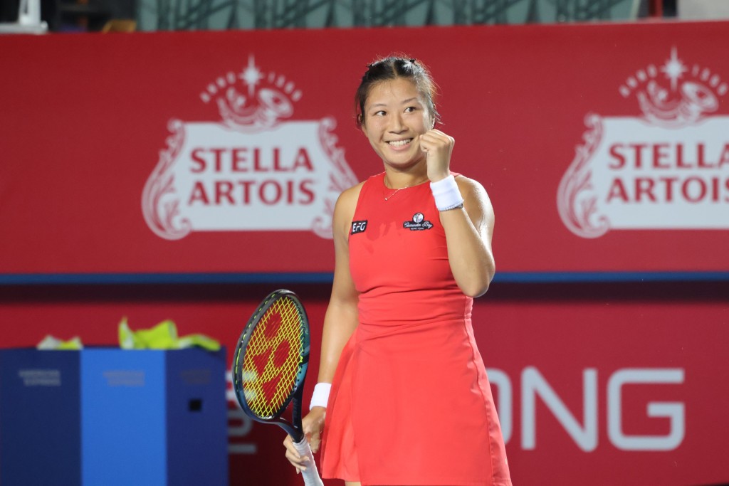 Eudice 周四在女單次圈雖不敵日本對手,但仍創個人最佳成績。徐嘉華攝 Eudice 周四在女單次圈雖不敵日本對手,但仍創個人最佳成績。徐嘉華攝